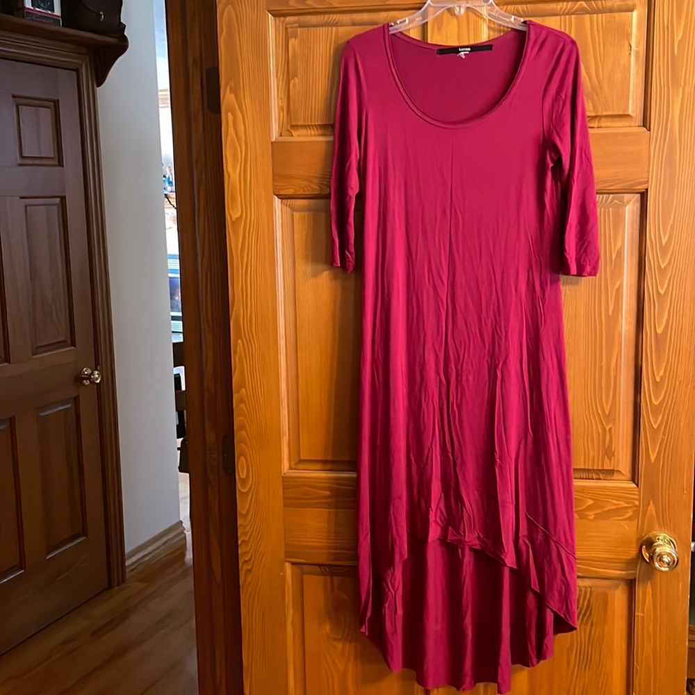 Hi-low midi dress